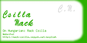 csilla mack business card